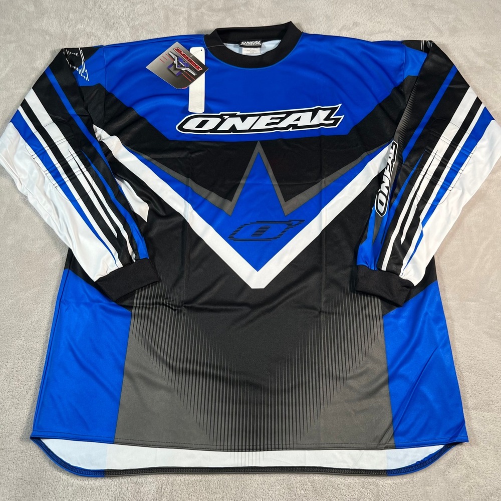 Vintage O'Neal Element Racing Motocross Jersey Blue Black White Men's XXL NWT